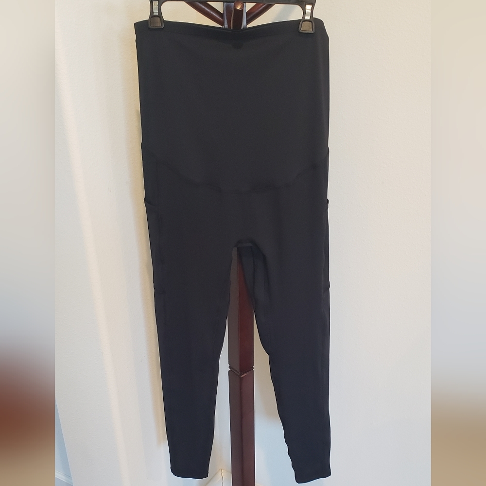 Poshdivah black maternity leggings, size XL - NEW
